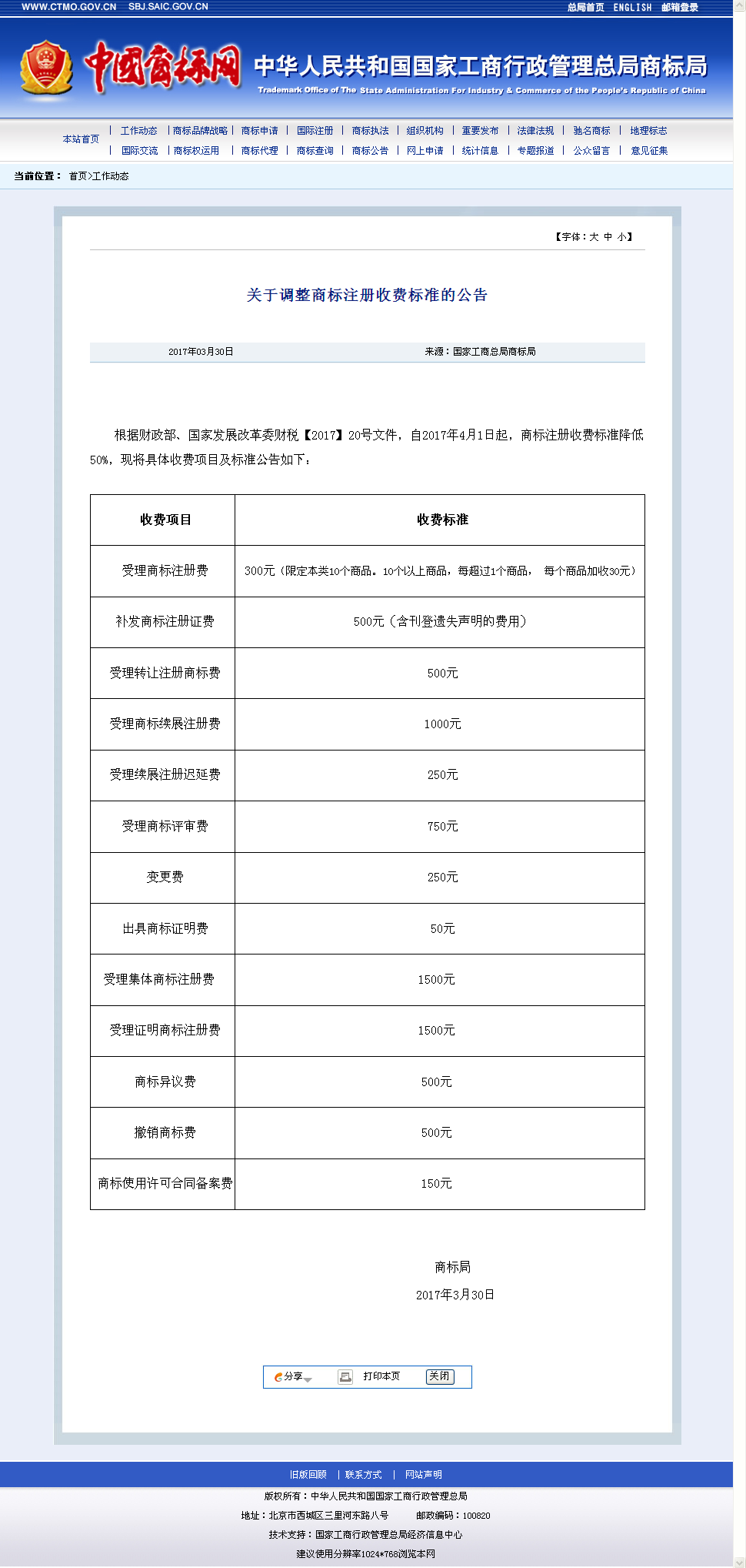 商标注册收费标准的公告-2017.4.17.png